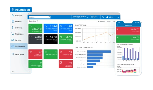 Acumatica dashboard preview